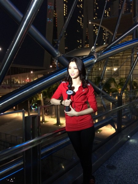 My first LIVE hosting at Helix Bridge, Marina Bay Sands, covering the Singapore Grand Prix - Formula One